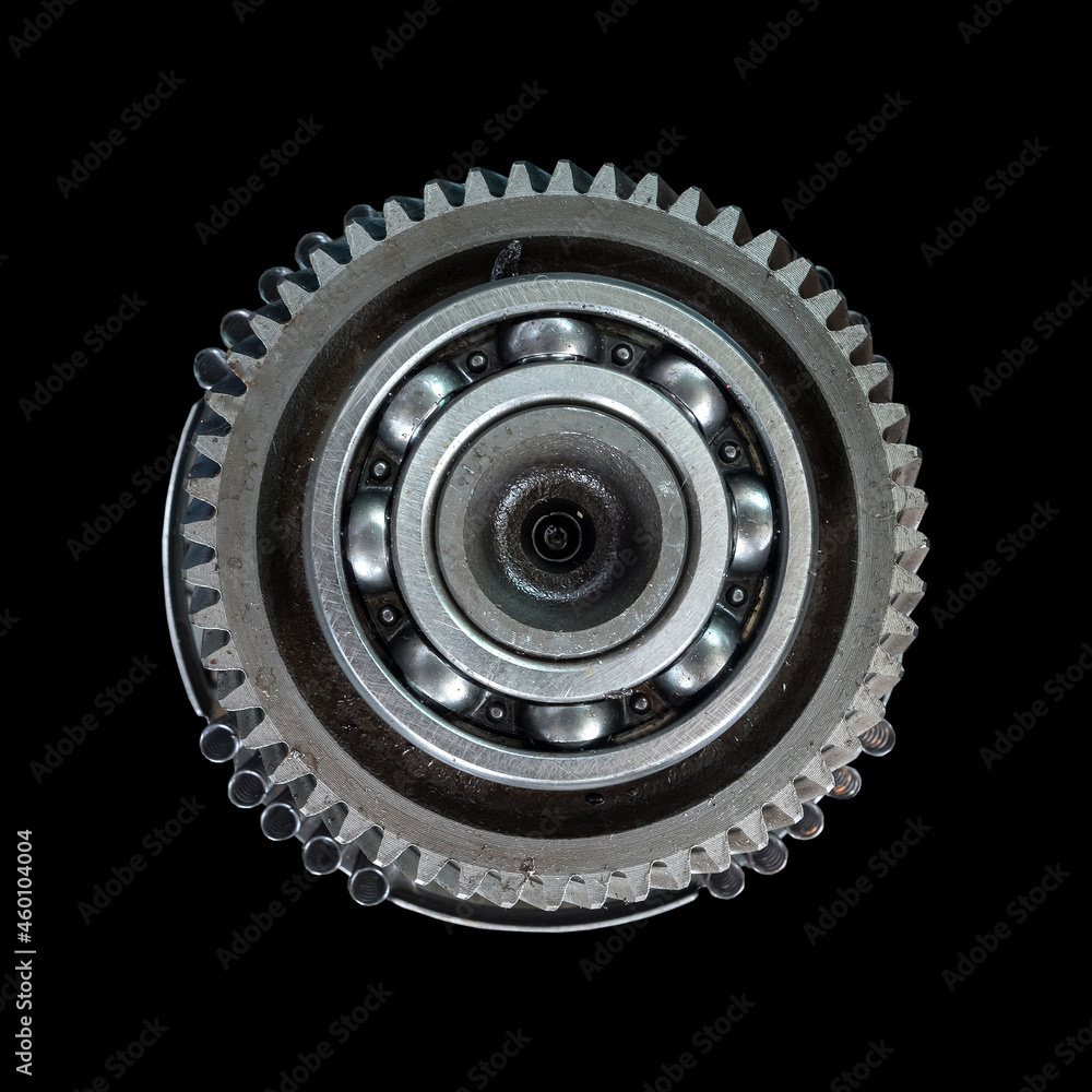 Close up of ball bearing for car rear wheel Close up of ball bearing for car rear wheel