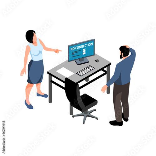 Sysadmin Isometric Icon
