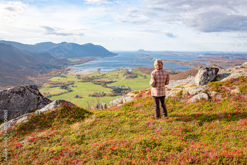 Autumn trip on the mountain Guromannen,Helgeland,Northern Norway,scandinavia,Europe