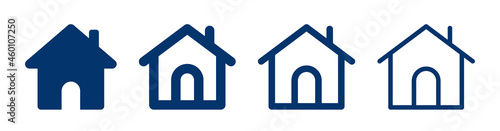 House icons set. Home icon collection. Vector illustration