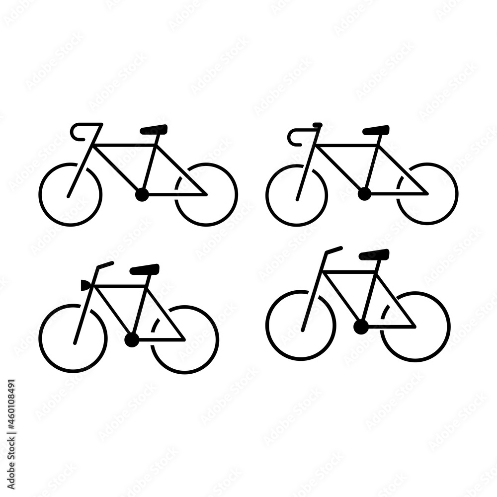 bicycle icon set bicycle icon set