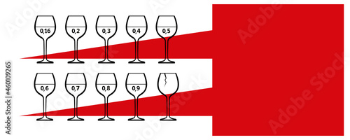 glasses with numbers Promille