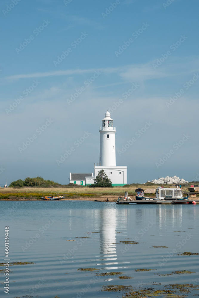 Hurst Point Lighthouse is located at Hurst Point in the English county of Hampshire, and guides vessels through the western approaches to the Solent Hurst Point Lighthouse is located at Hurst Point in the English county of Hampshire, and guides vessels through the western approaches to the Solent