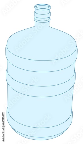 Vector plastic bottle for office cooler