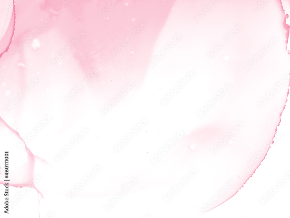 Obraz premium Alcohol pink and whate ink background.