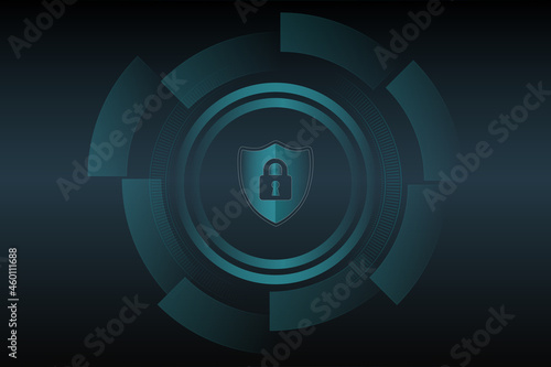 Shield protect icon. Antivirus interface. Digital interface. Vector illustration.