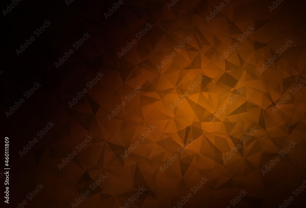 Dark Orange vector abstract polygonal template. Dark Orange vector abstract polygonal template.