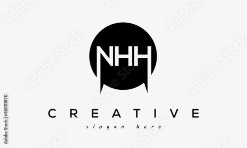 NHH creative circle letters logo design victor photo