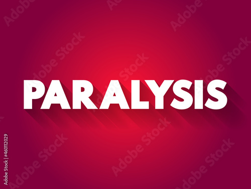 Paralysis text quote, concept background