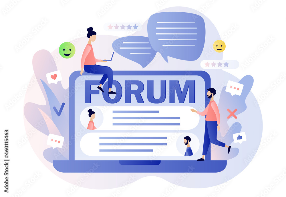 Premium Vector  Group of friends chat and say hello when connected to the internet  online chat group
