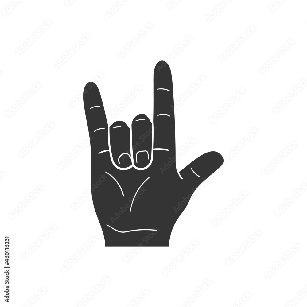 Love You Gesture Icon Silhouette Illustration. Hand Sign Vector Graphic Pictogram Symbol Clip Art. Doodle Sketch Black Sign. Love You Gesture Icon Silhouette Illustration. Hand Sign Vector Graphic Pictogram Symbol Clip Art. Doodle Sketch Black Sign.