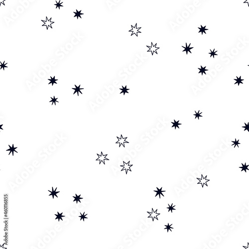A simple pattern with stars. Vector seamless ornament © art.bortnikova
