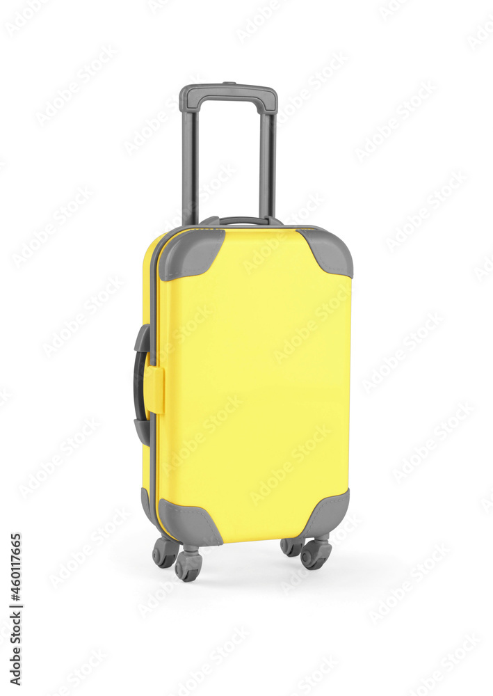 Toy travel suitcase isolated on white background Toy travel suitcase isolated on white background