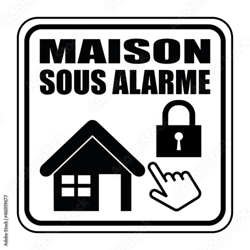 Logo maison sous alarme.