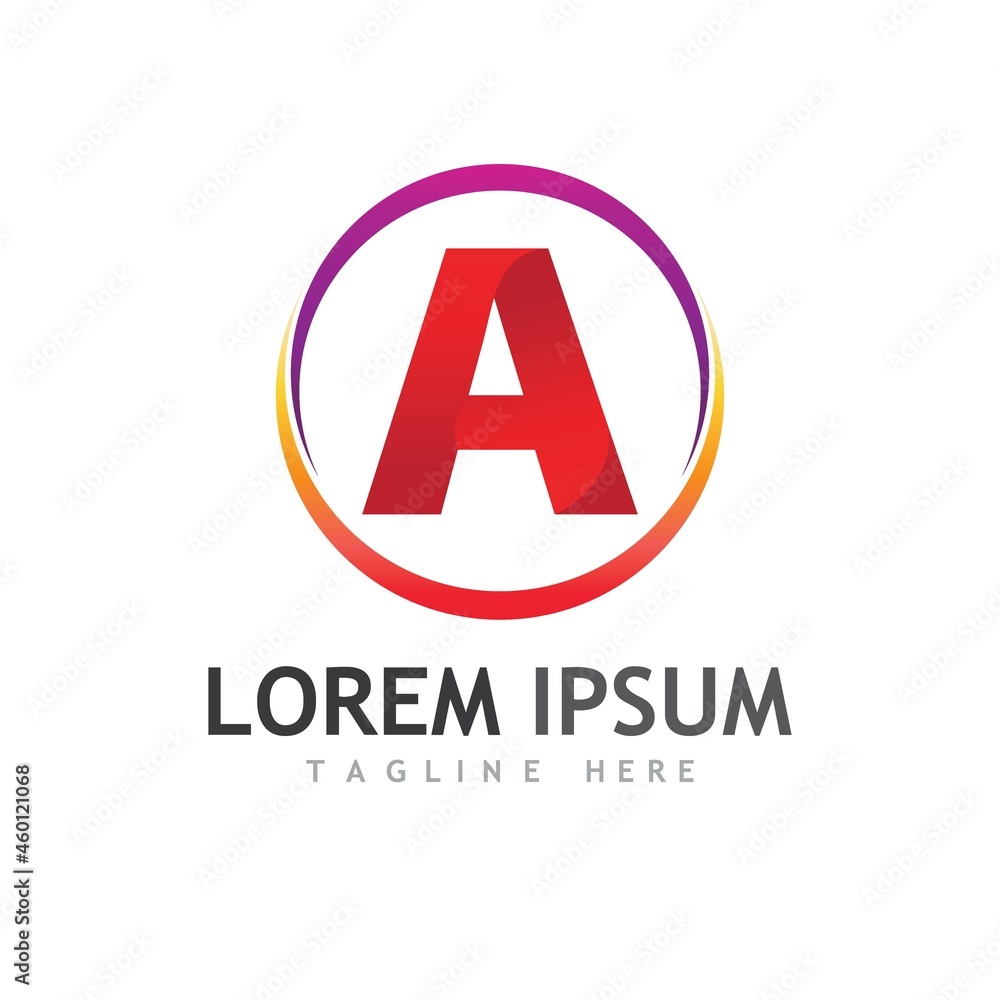 A Letter icon Template