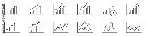 Business charts set. Diagrams. Statistics and report. Financial success. Vector illustration