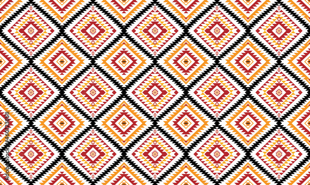 Geometric ethnic oriental ikat pattern traditional Design for background,fabric,wrapping,clothing,wallpaper,Batik,carpet,embroidery style. Geometric ethnic oriental ikat pattern traditional Design for background,fabric,wrapping,clothing,wallpaper,Batik,carpet,embroidery style.