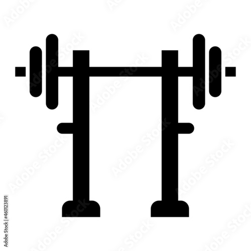 Vector Gym Rod Glyph Icon Design