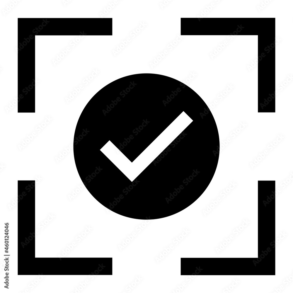 Vector Scan Approved Glyph Icon Design Vector Scan Approved Glyph Icon Design