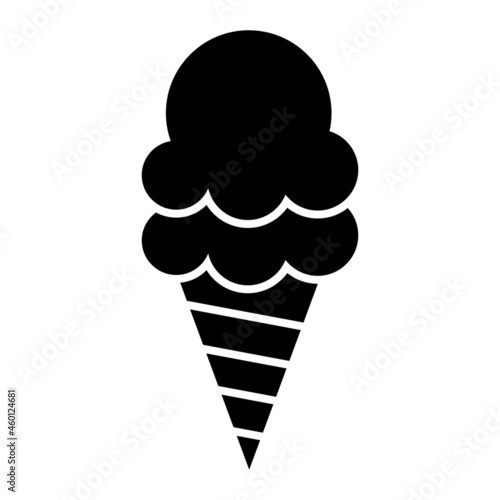 Vector Ice Cream Glyph Icon Design