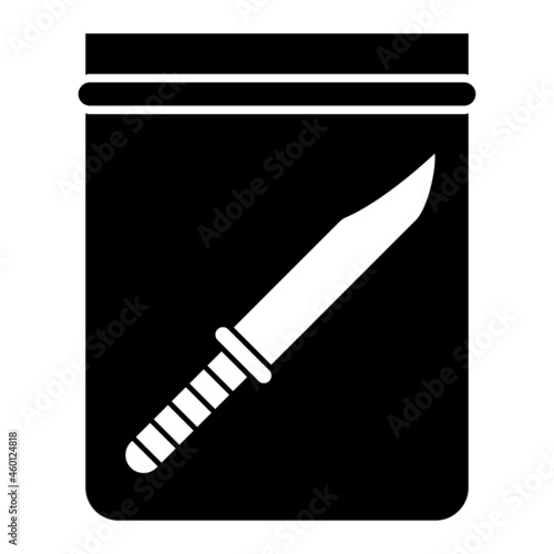 Vector Murder Knife Glyph Icon Design
