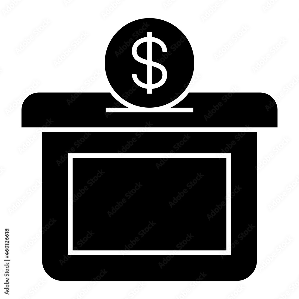 Vector Donation Glyph Icon Design Vector Donation Glyph Icon Design