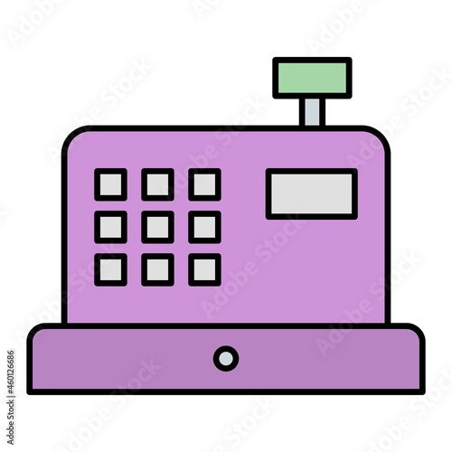  Vector Cash Register Filled Outline Icon Design