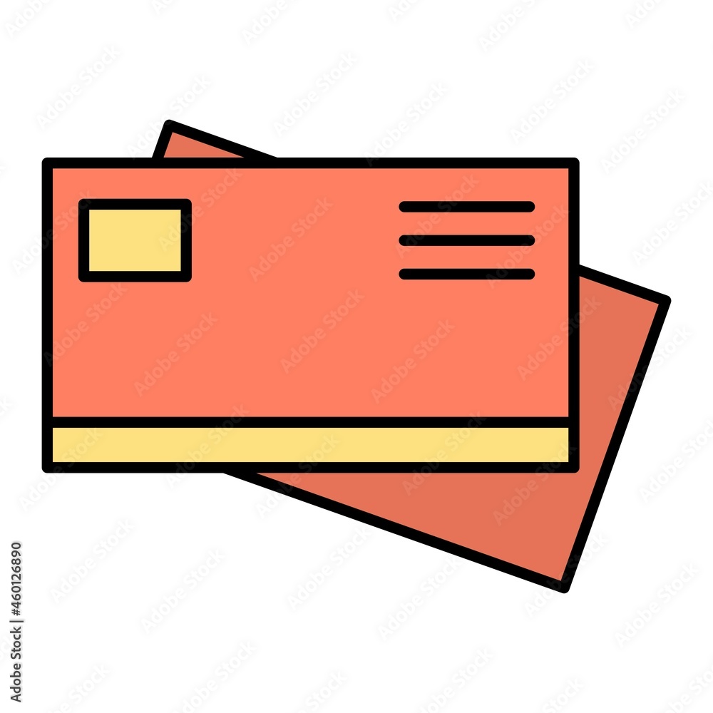 Vector Visiting Card Filled Outline Icon Design Vector Visiting Card Filled Outline Icon Design