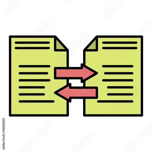 Wallpaper Mural  Vector File Transfer Filled Outline Icon Design Torontodigital.ca