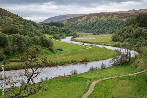 Fotografia, Obraz View of the River Findhorn in Scotland]