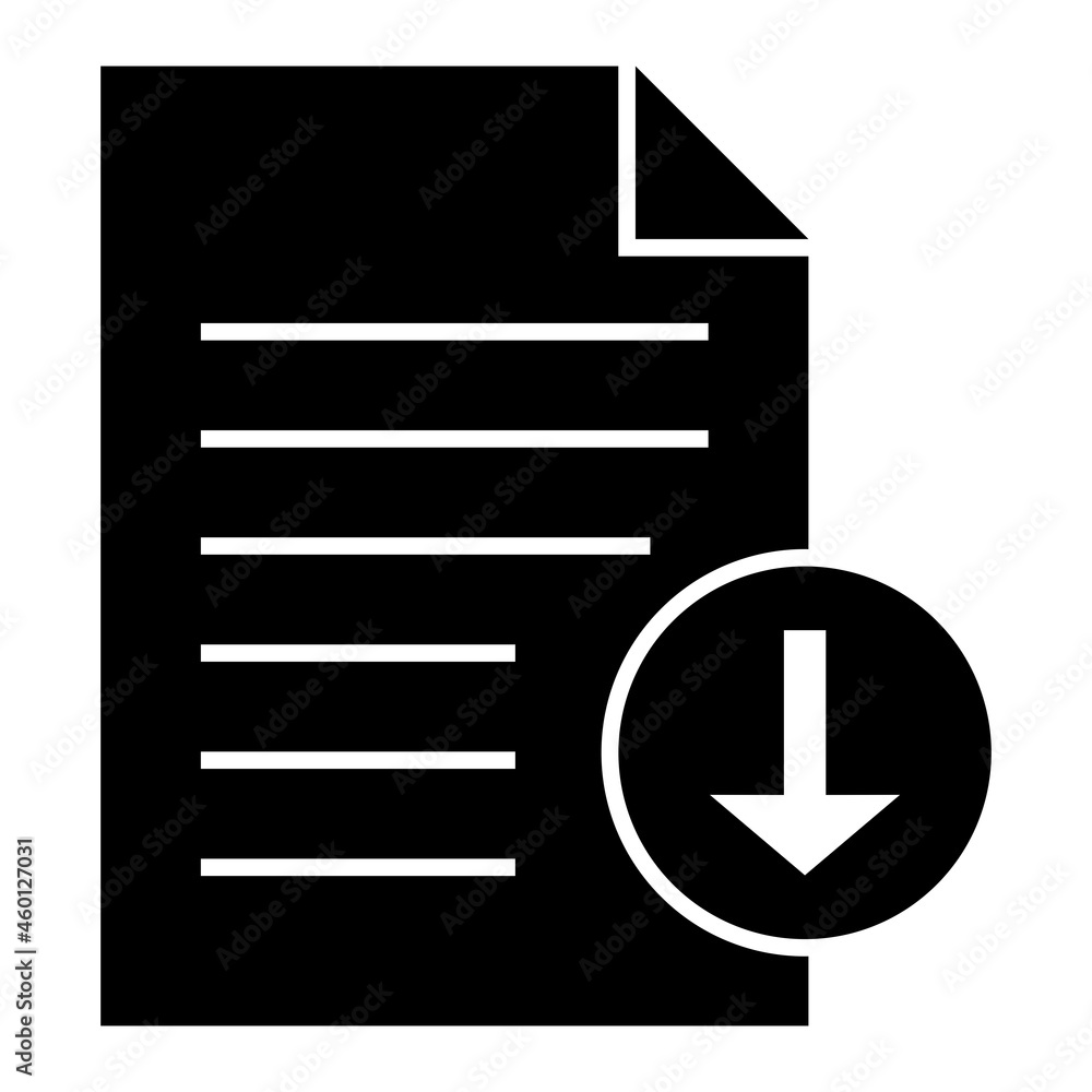 Vector Download Glyph Icon Design Vector Download Glyph Icon Design