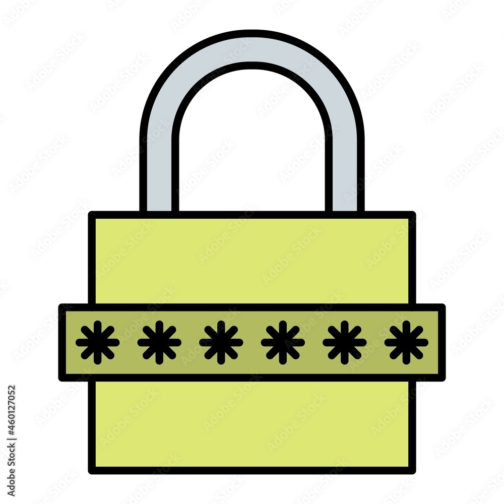 Vector Pass Code Filled Outline Icon Design Vector Pass Code Filled Outline Icon Design