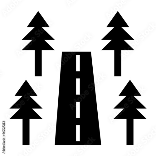 Vector Roadside Glyph Icon Design