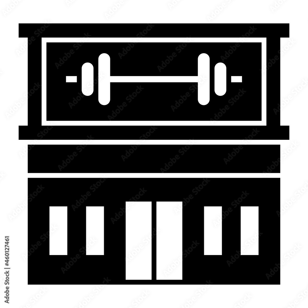 Vector Gym Glyph Icon Design Vector Gym Glyph Icon Design