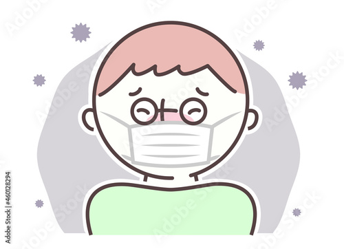 体調不良の男性