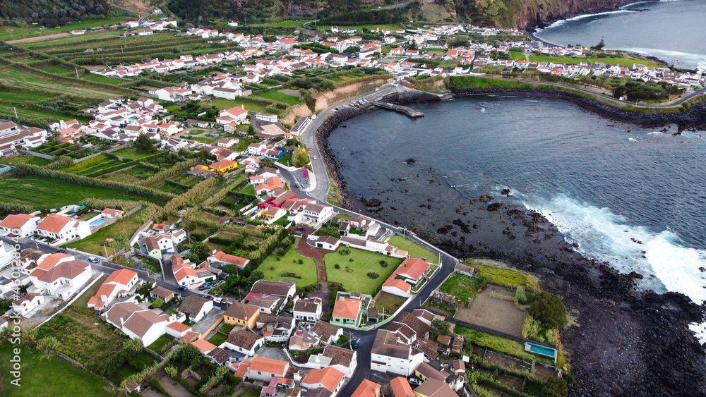 Mosteiros town in the Azores, Portugal, beautiful Sao Miguel island