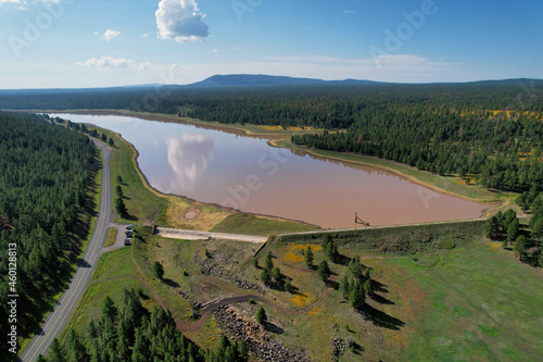 Aerial of Upper Lake Mary Dam