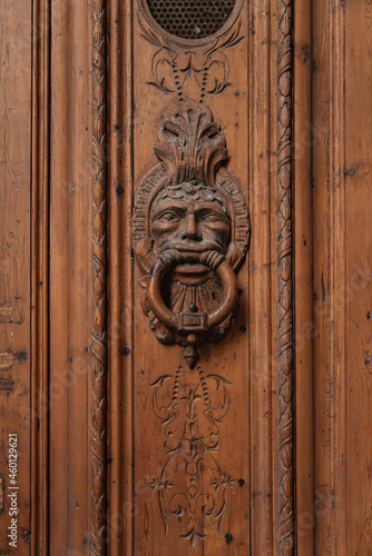 Door knockers on ancient Barcelona doors