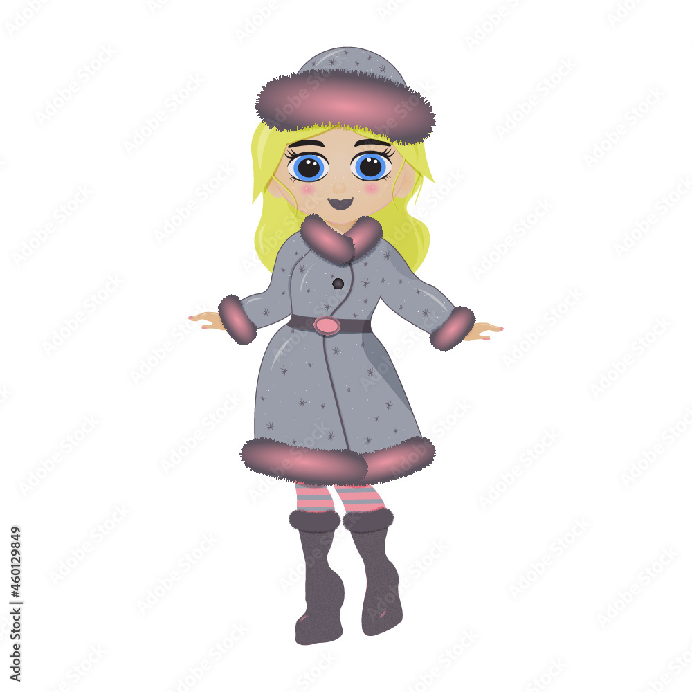 girl in winter clothes