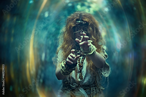Canvas Print witch creating a portal
