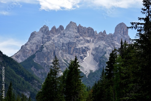Mount Cristallino seen from Lake Landro photo