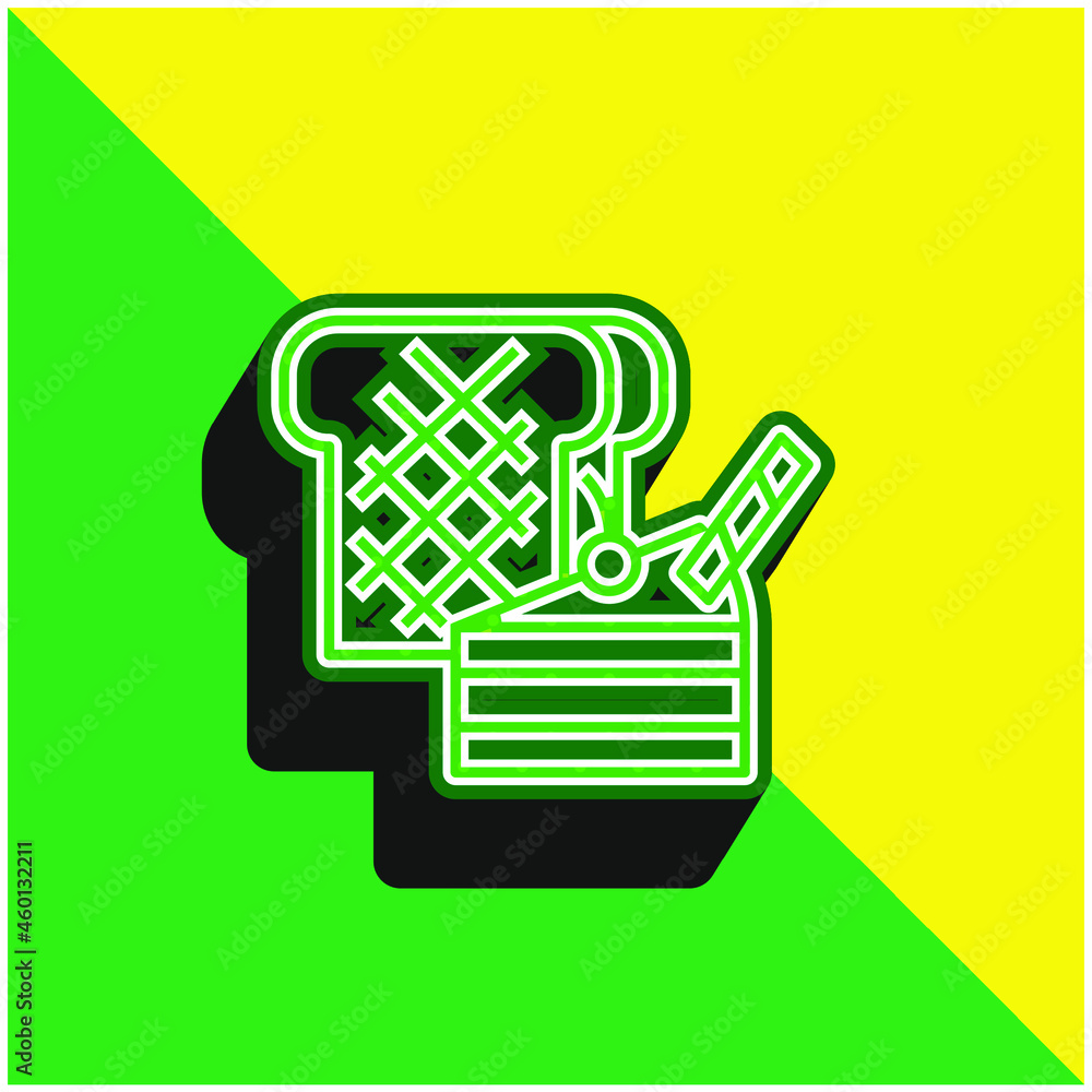 Bakery Green and yellow modern 3d vector icon logo Bakery Green and yellow modern 3d vector icon logo