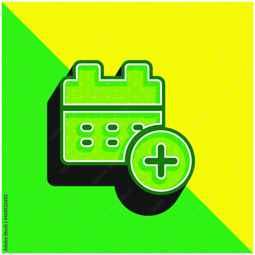 Appointment Green and yellow modern 3d vector icon logo Appointment Green and yellow modern 3d vector icon logo