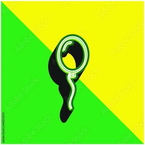 Balloon Green and yellow modern 3d vector icon logo