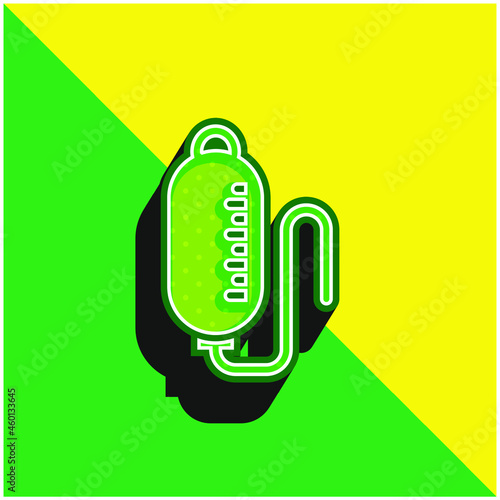 Blood Transfusion Green and yellow modern 3d vector icon logo