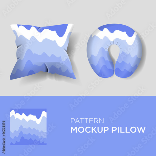 Pattern vector with pillow mockup EPS10