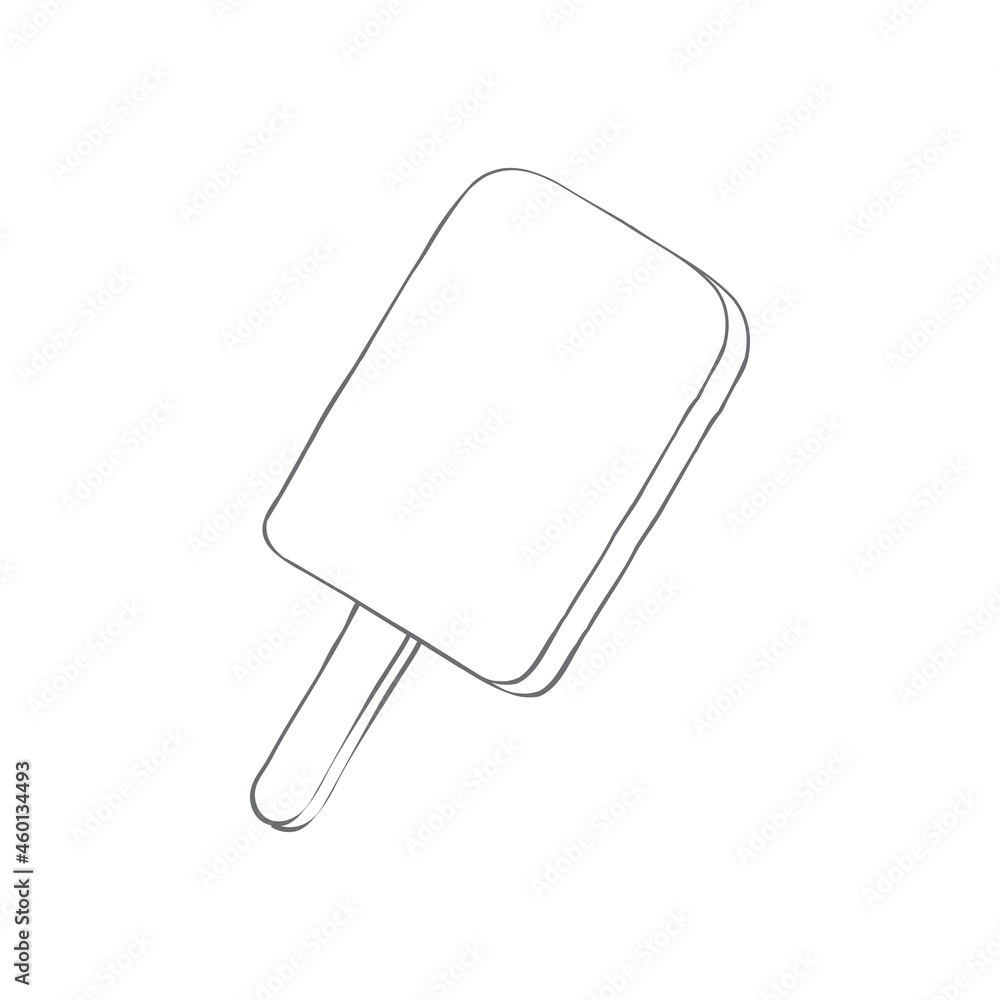 Ice cream cone isolated on white background.