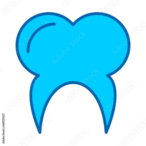 Teeth Vector Line Bluetone Icon Design