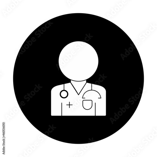 Docter Vector Glyph Inverted Icon Design