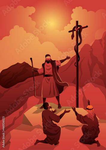 Moses and the brazen serpent